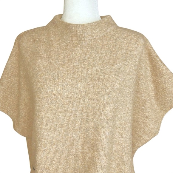 NEW ELOQUII 18/20 Short Sleeve Sweater Dress Oatmeal Neutral CozyCore Ruched - Picture 7 of 13